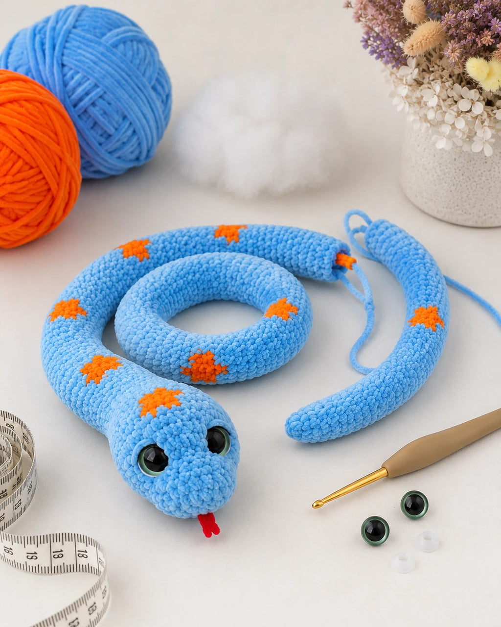 Plush Snake Crochet Pattern