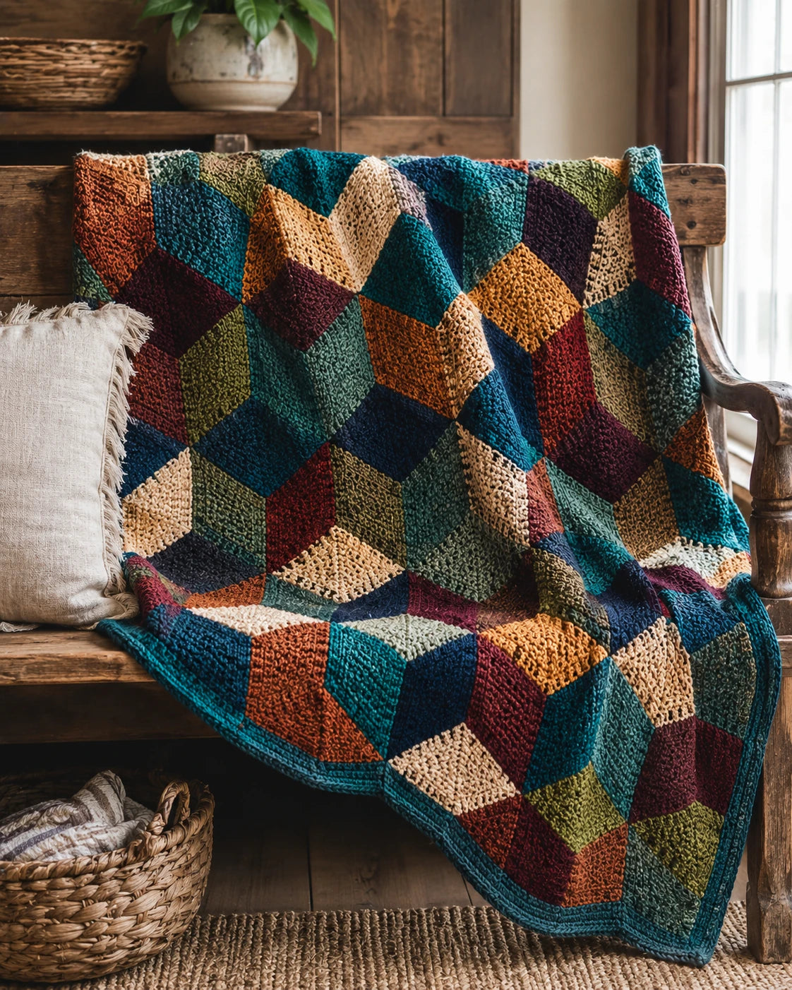 Modern Prism Blanket Knitting Pattern