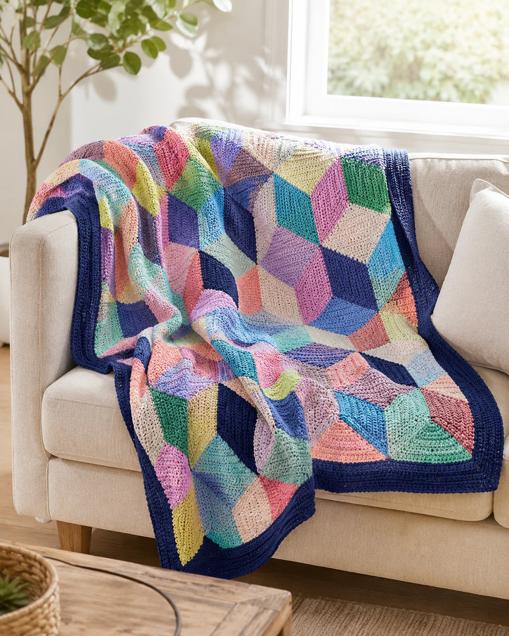 Modern Prism Blanket Knitting Pattern