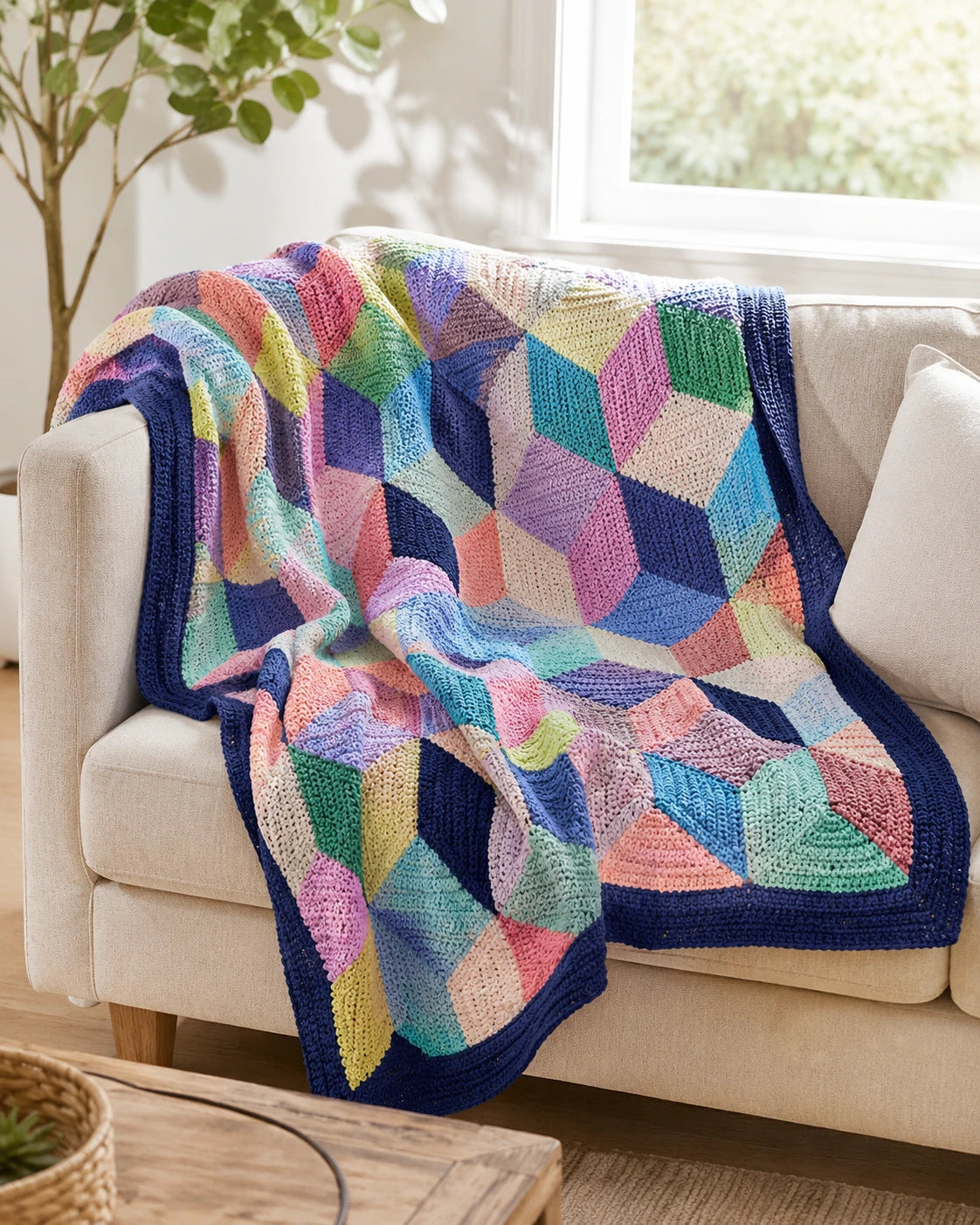 Modern Prism Blanket Knitting Pattern