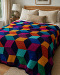 Modern Color Block Throw Pattern
