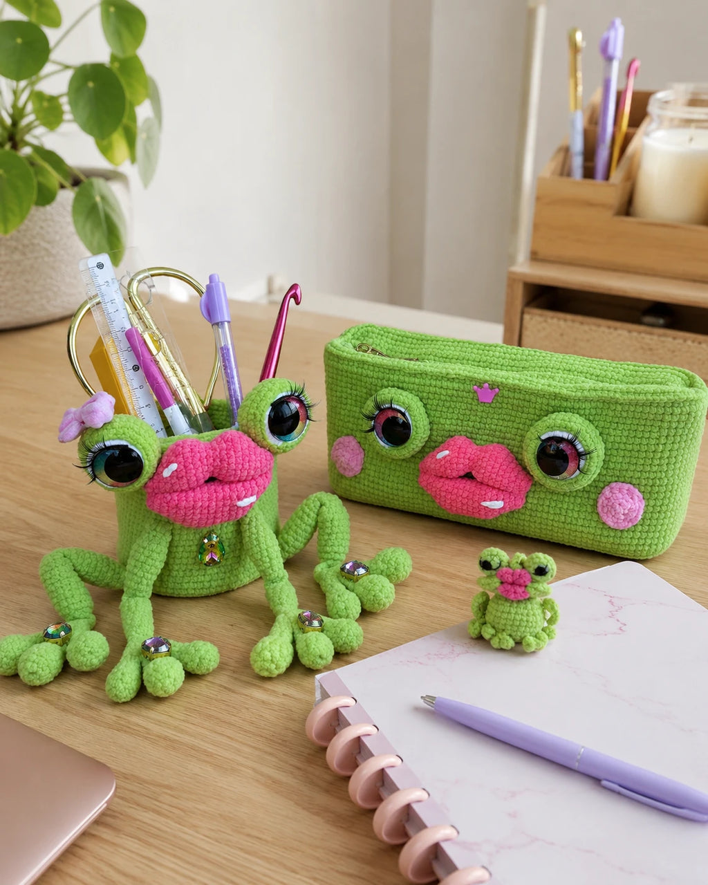 Frog Desk Buddy Crochet Pattern